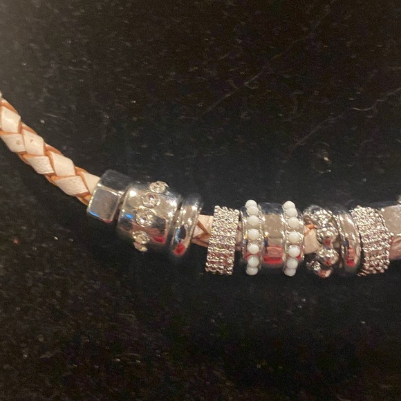 Silver Tone and Braided Cord Necklace - Picture 4 of 5